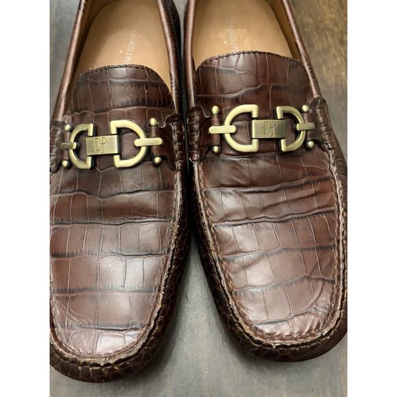 Donald Pliner-Men Dacio 2-Leather Slip-On Loafers-brown Caiman 10 M-VERY NICE main image 8